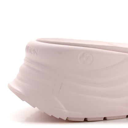 Louis Vuitton Rubber Monogram Embossed Pool 55 Flat Comfort Mule 40 Rose Clair 11 of 11