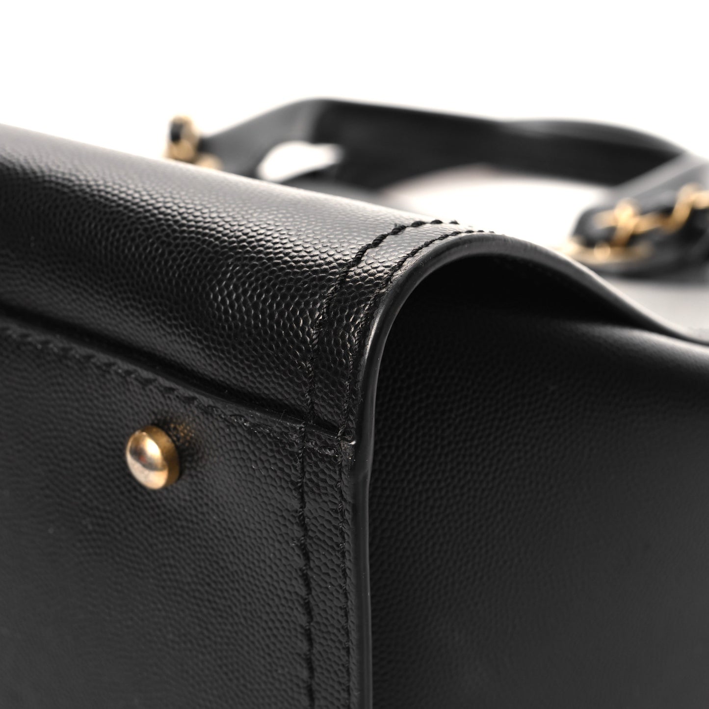 Caviar Medium Studded Deauville Tote Black