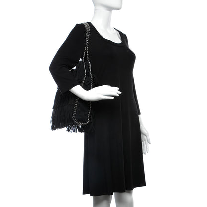 Stella McCartney Eco Suede Fringe Falabella Tote Black 2 of 10