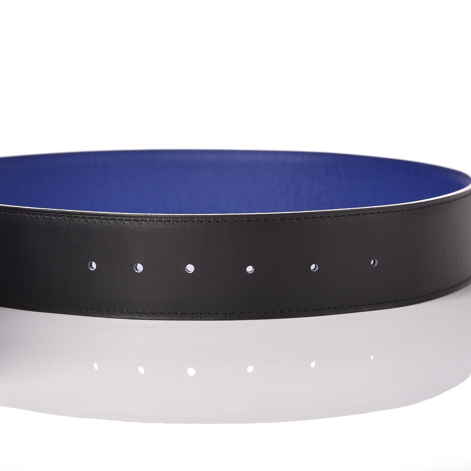 Hermes Chamonix Epsom 42mm Constance H Belt 85 Black Bleu Electrique 6 of 14