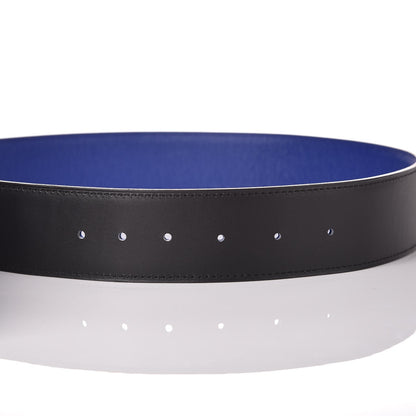 Hermes Chamonix Epsom 42mm Constance H Belt 85 Black Bleu Electrique 6 of 14