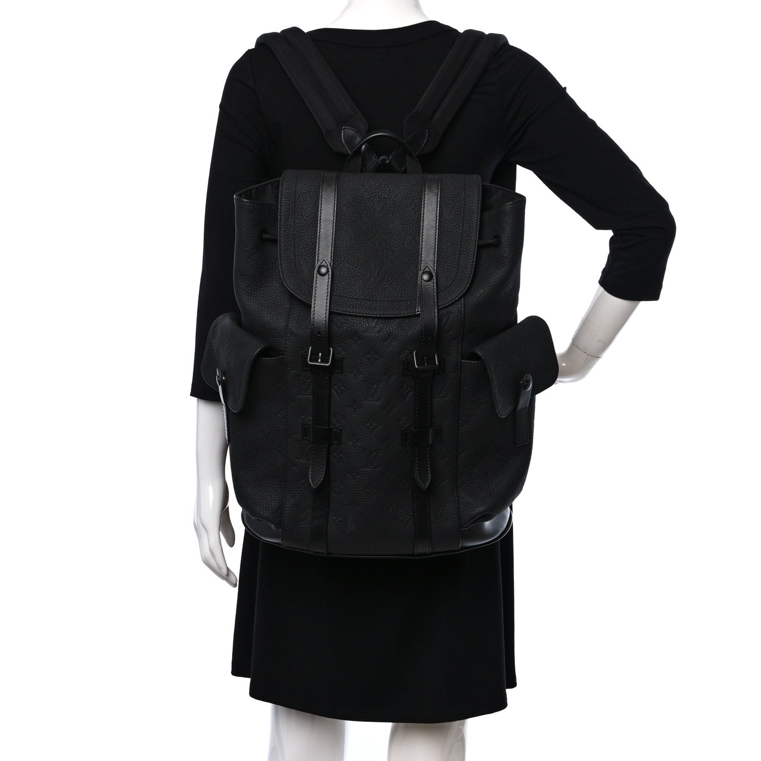 Louis Vuitton Taurillon Monogram Christopher MM Backpack Black 2 of 9