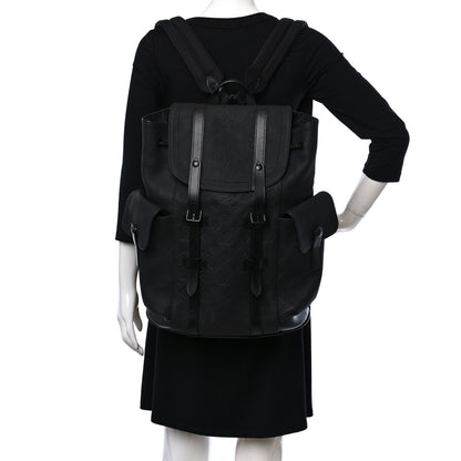 Louis Vuitton Taurillon Monogram Christopher MM Backpack Black 2 of 9