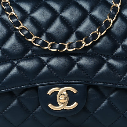 Chanel Lambskin Quilted Medium Mademoiselle Chic Flap Navy 8 of 10