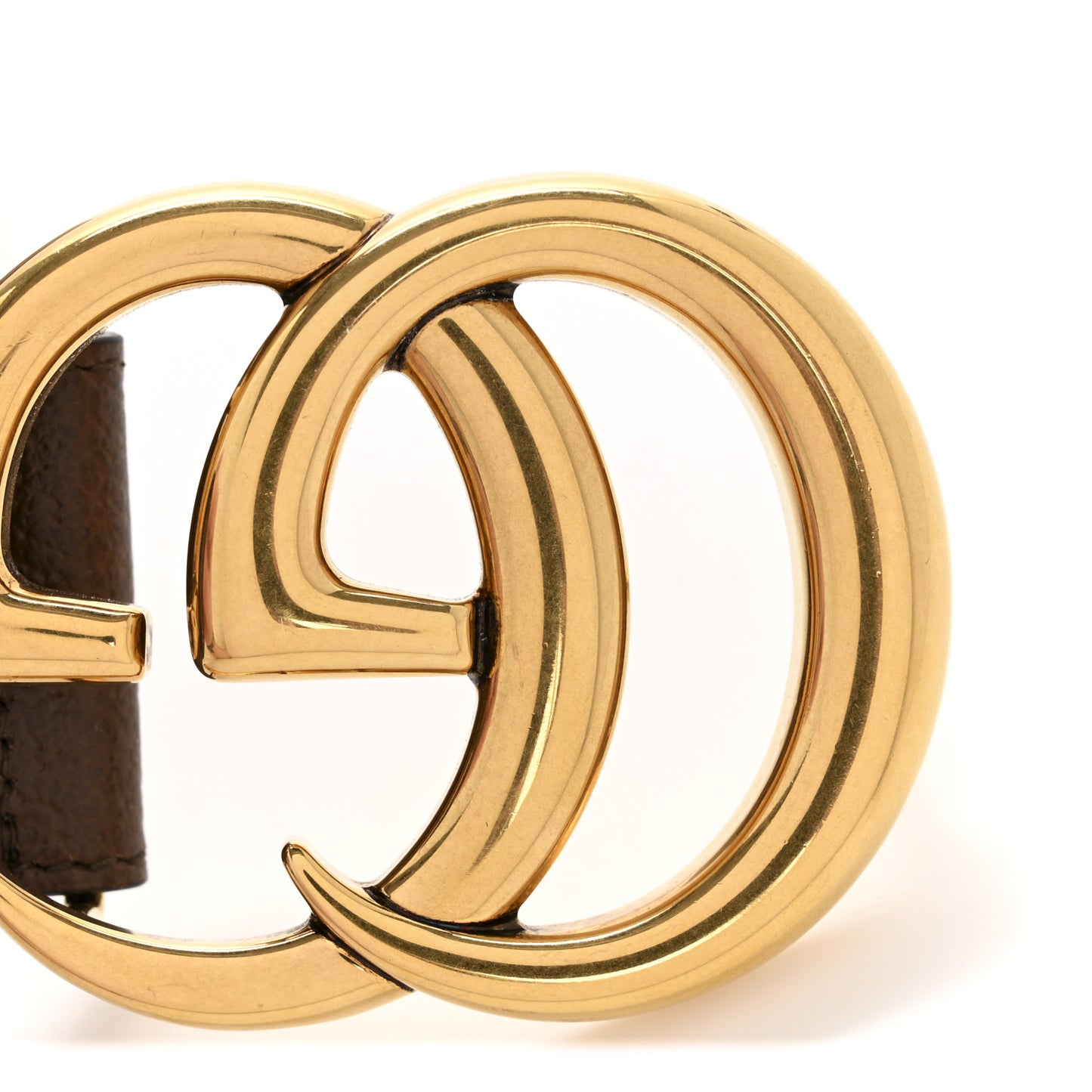 Monogram Jumbo GG Textured Dollar Calfskin Double G 40mm Belt 75 30 Camel Ebony