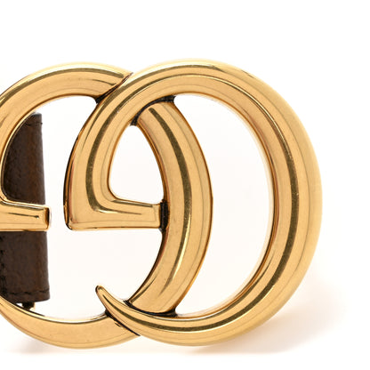 Gucci Monogram Jumbo GG Textured Dollar Calfskin Double G 40mm Belt 75 30 Camel Ebony 8 of 8