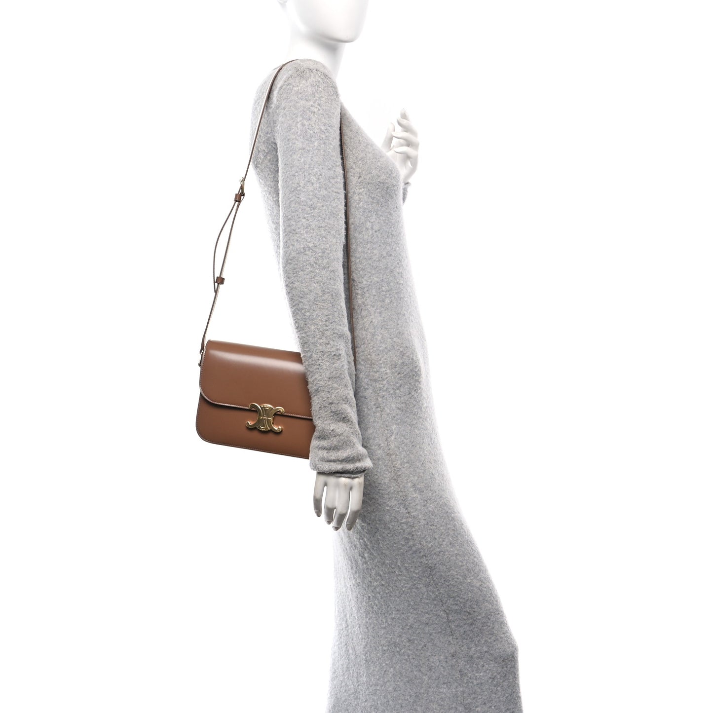 Shiny Calfskin Medium Triomphe Bronze
