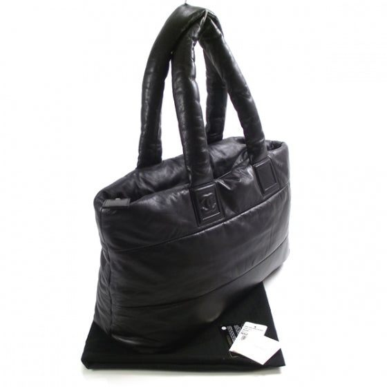 Chanel Lambskin COCO Cocoon Medium Zipped Tote Black 3 of 9