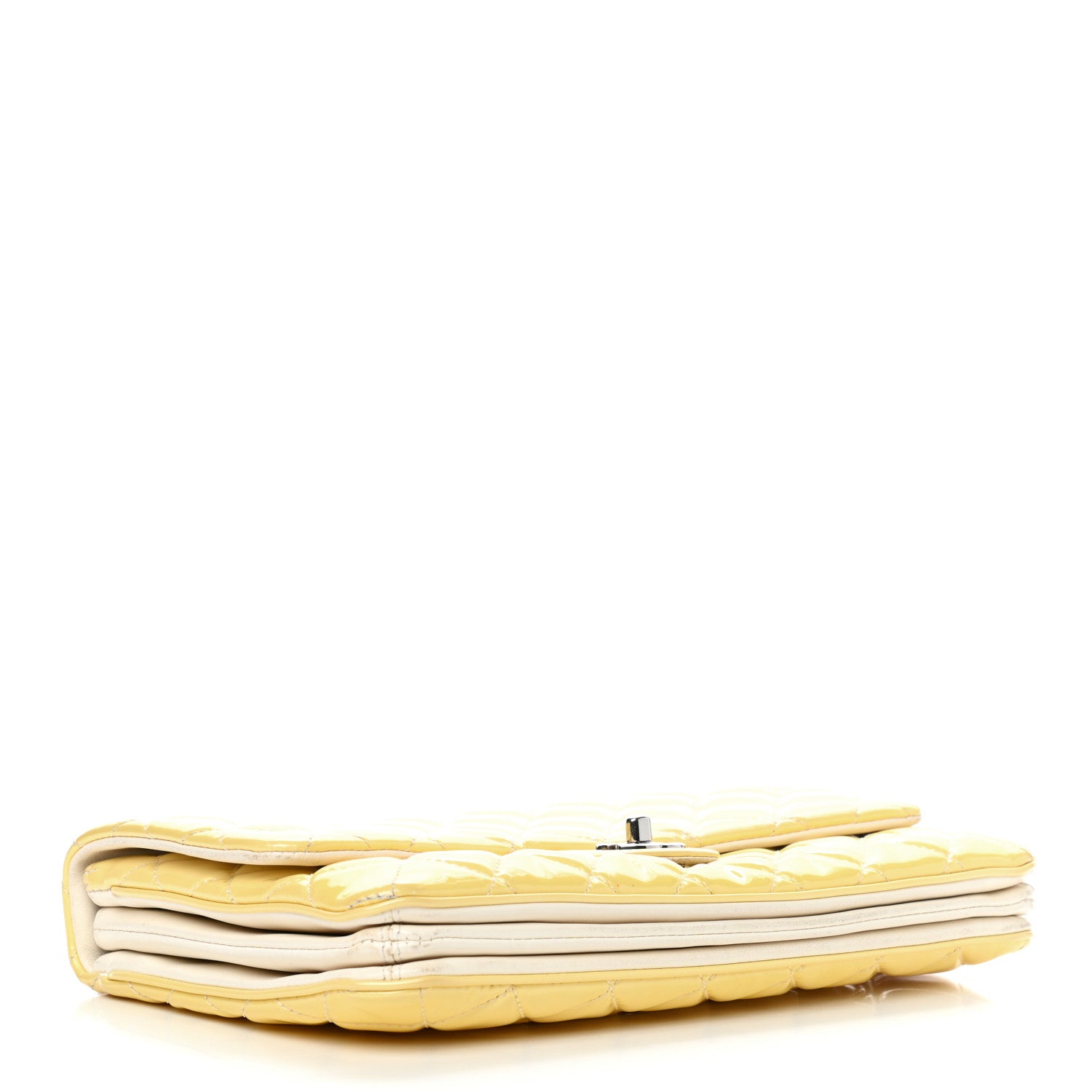 Chanel Patent Quilted 3 Pocket Single Flap Light Yellow 5 of 12