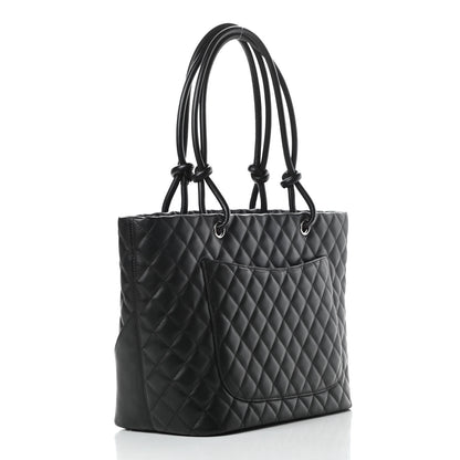 Chanel Calfskin Quilted Large Cambon Tote Black 3 of 11