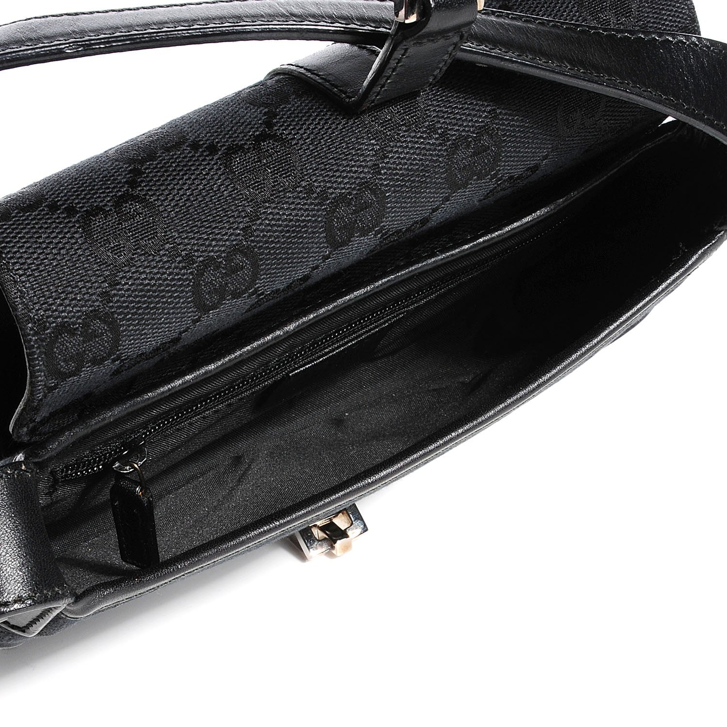 Gucci Monogram Mini Jackie O Hobo Black 5 of 7