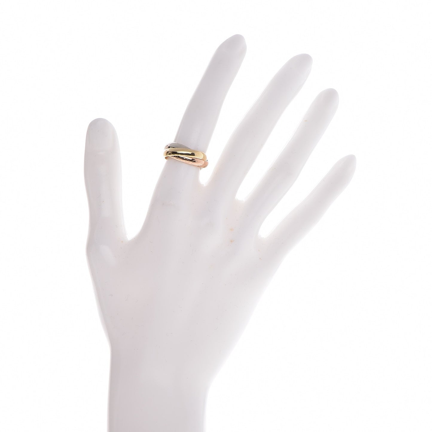 18K Pink Yellow White Gold Les Must De Trinity Ring 49 4.75
