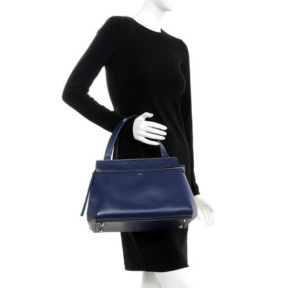 Celine Palmelato Calfskin Small Edge Shoulder Bag Ink 2 of 12