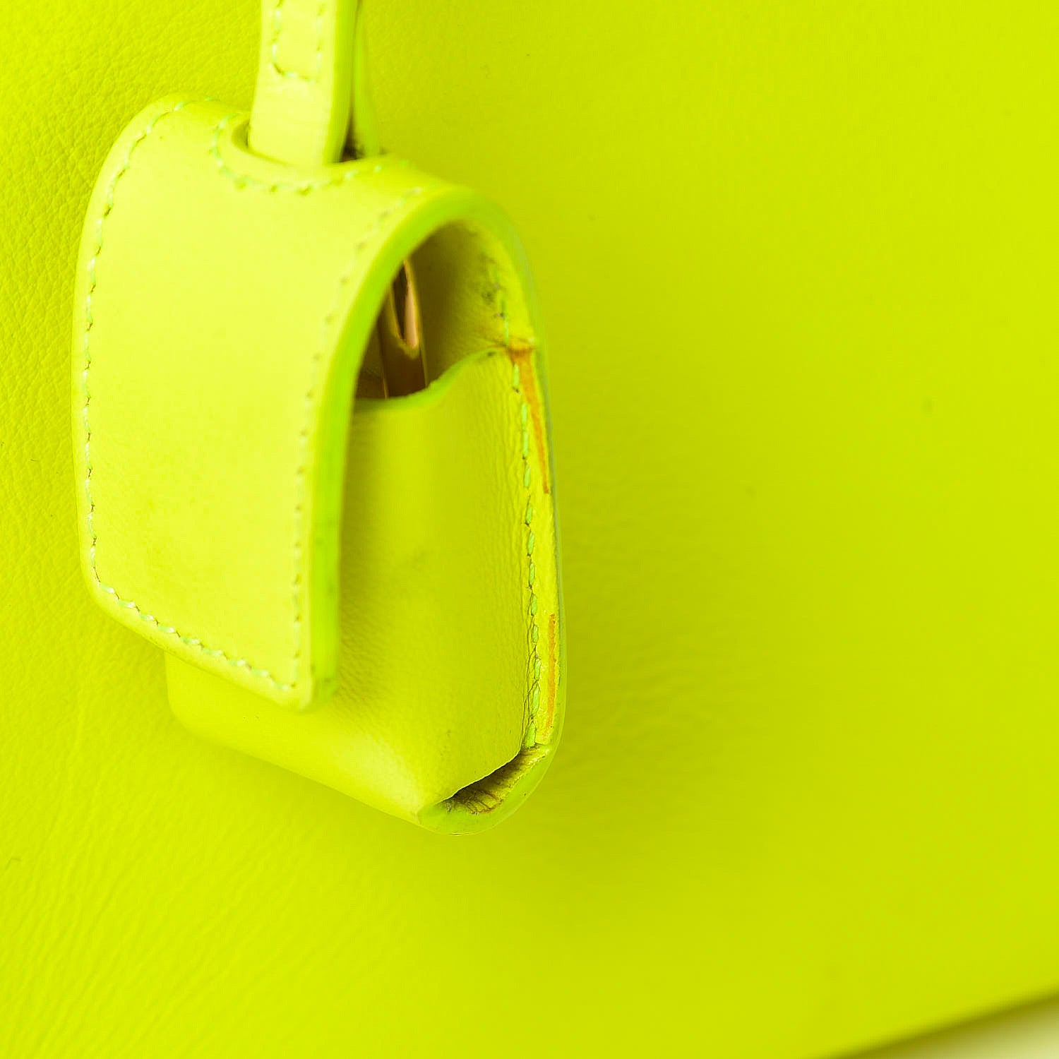 Saint Laurent Calfskin Nano Sac De Jour Neon Yellow 18 of 24