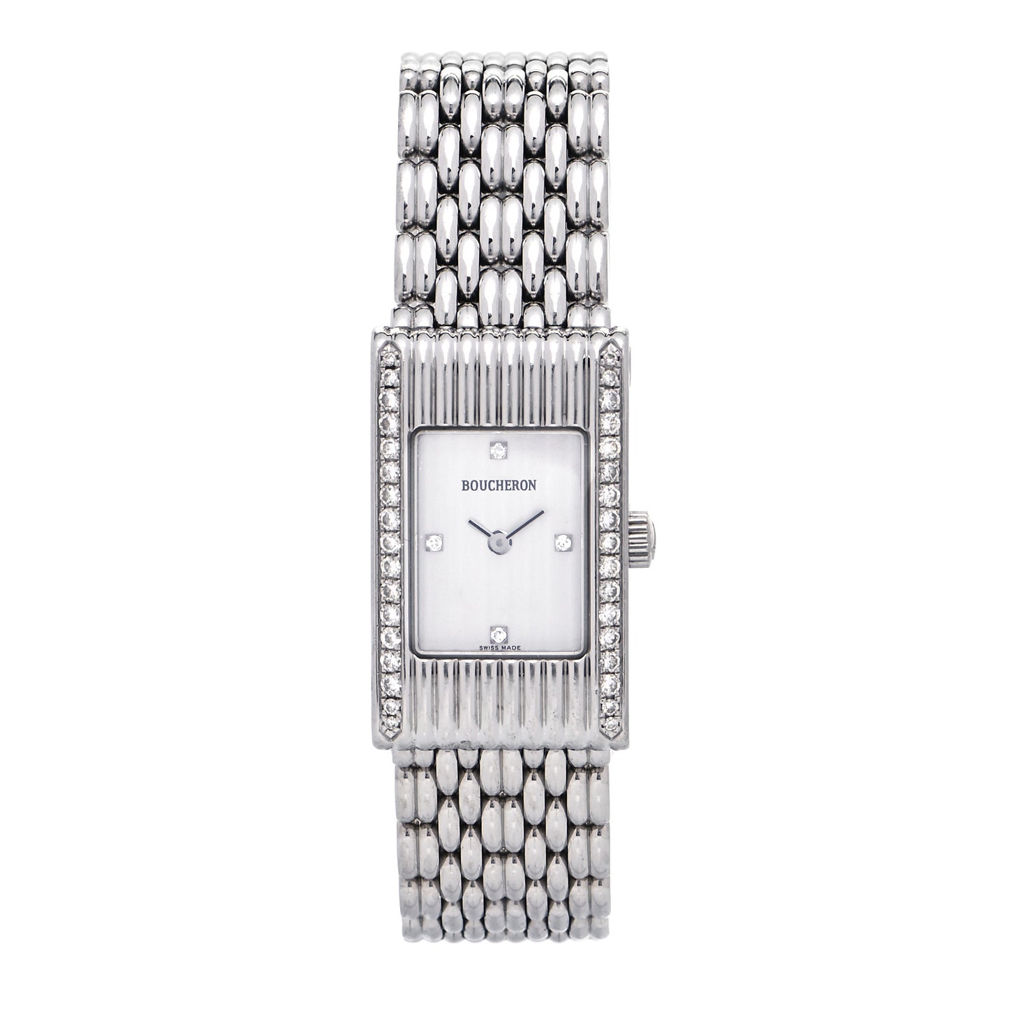 Stainless Steel Diamond 18mm Reflet Quartz Watch