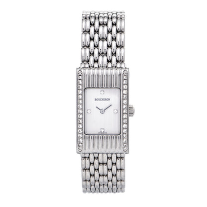 Boucheron Stainless Steel Diamond 18mm Reflet Quartz Watch 1 of 6