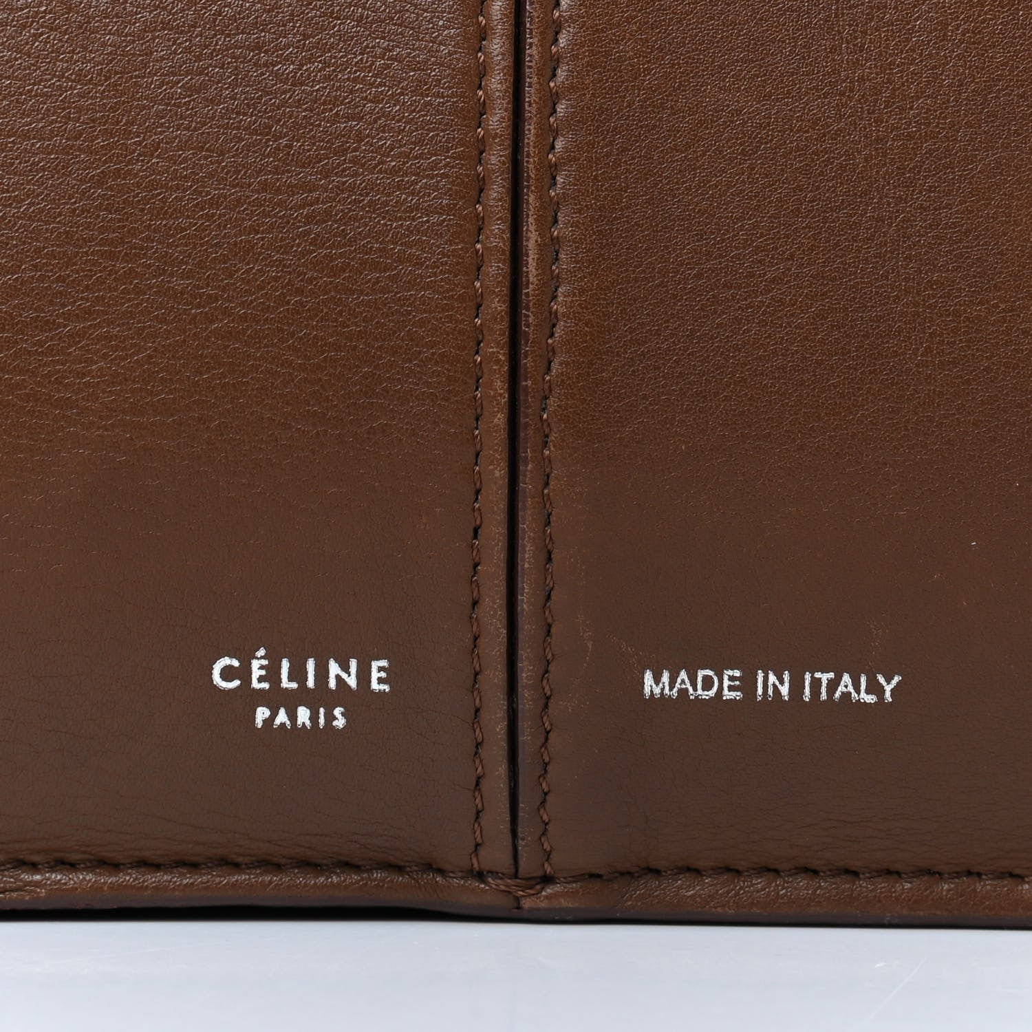 Celine Calfskin Medium Tri-Fold Bag Taupe 15 of 26