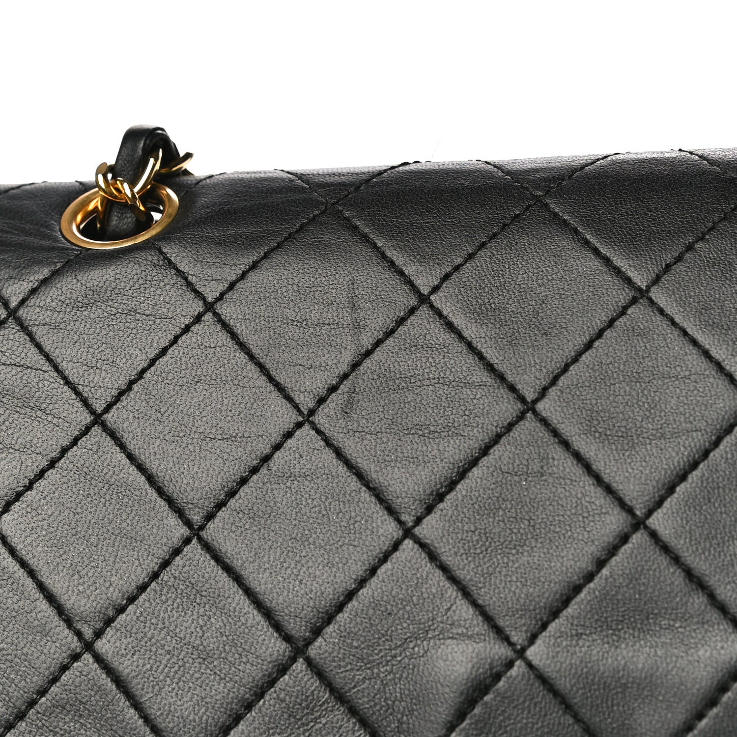 Chanel Lambskin Quilted Medium Double Flap Black 20 of 24