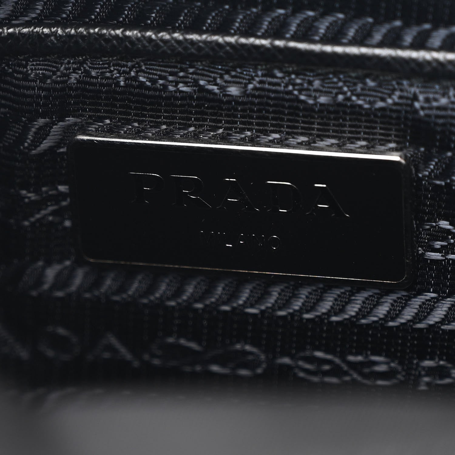Prada Tessuto Nylon Saffiano Double Buckle Messenger Shoulder Bag Black 6 of 11