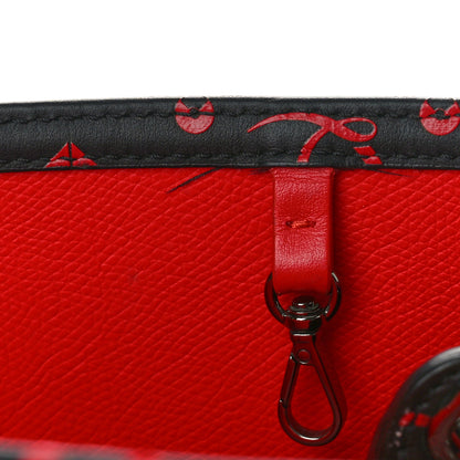 Christian Louboutin Perforated Calfskin Degrade Loubinthesky East West Cabata Tote Black Red 11 of 15