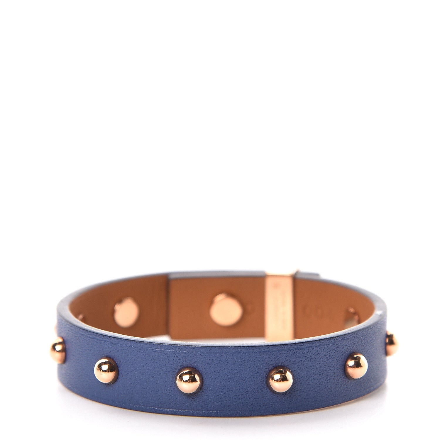 Hermes Swift Mini Dog Clous Ronds Bracelet T2 Bleu Brighton 3 of 8
