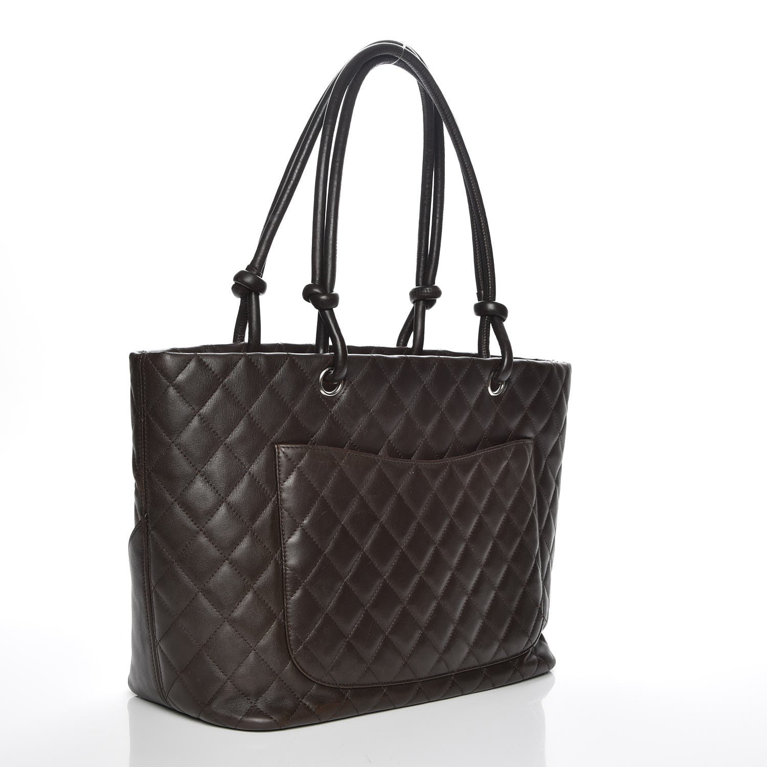Chanel Calfskin Quilted Large Cambon Tote Brown 3 of 7
