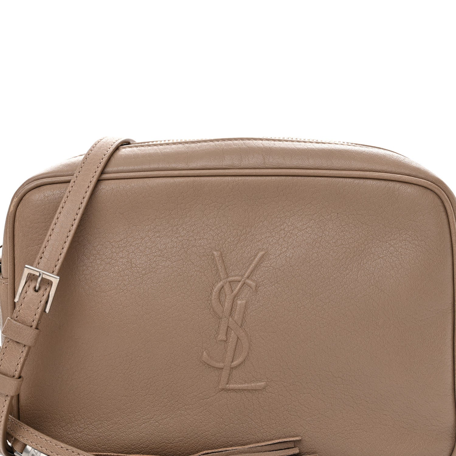 Saint Laurent Lambskin Monogram Small Lou Camera Bag Light Taupe 8 of 11