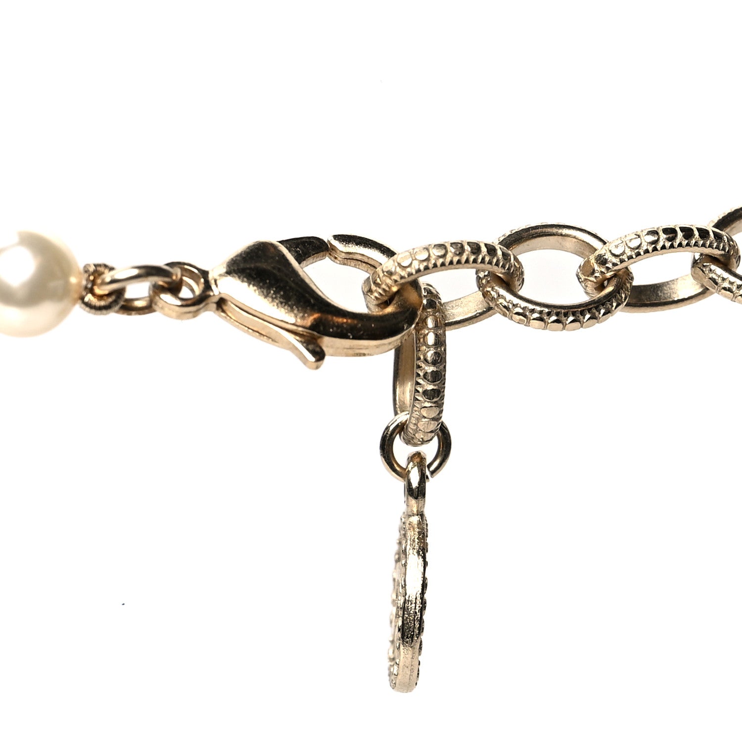 Chanel Pearl CC 100th Anniversary Necklace Light Gold 4 of 5