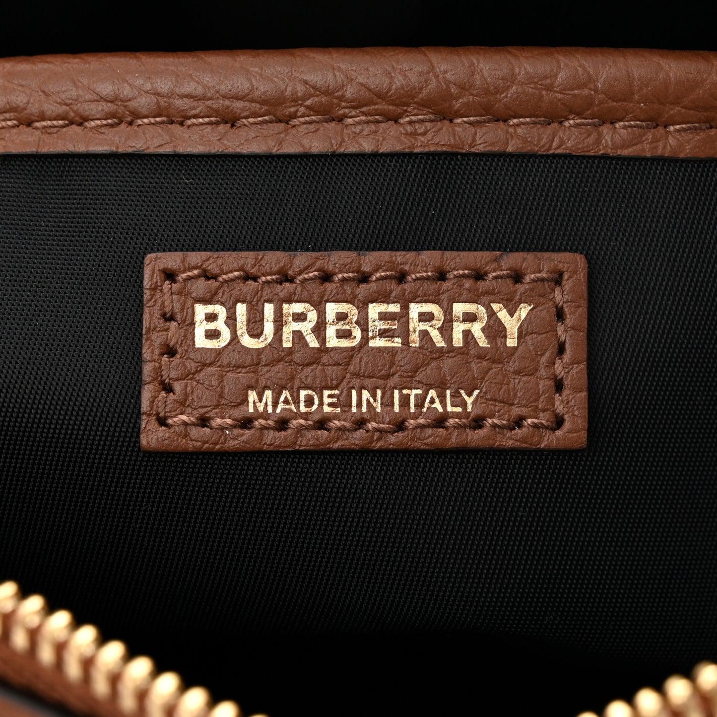 Grainy Calfskin Embossed Crossbody Bag Tan