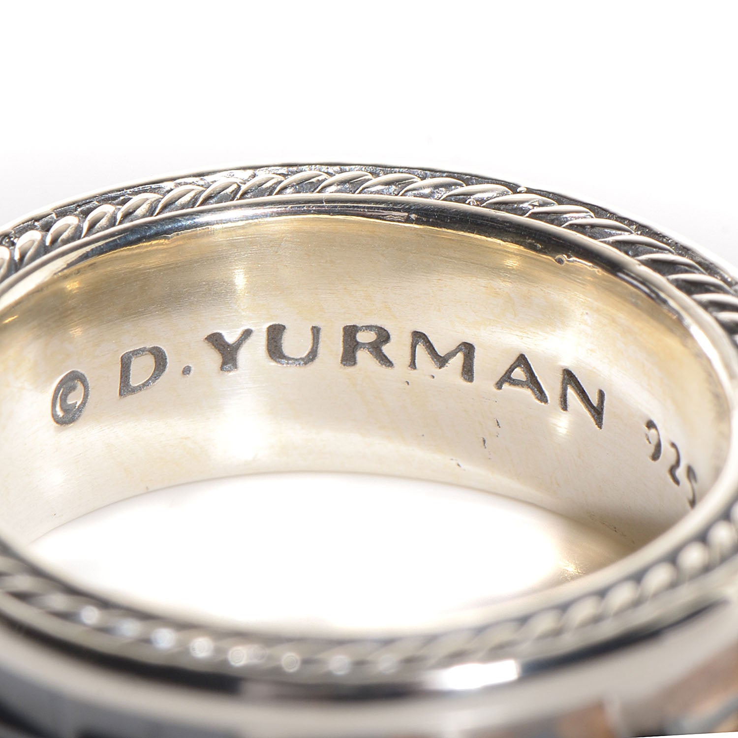 David Yurman Sterling Silver Armory Narrow Band Ring 9.5 4 of 6