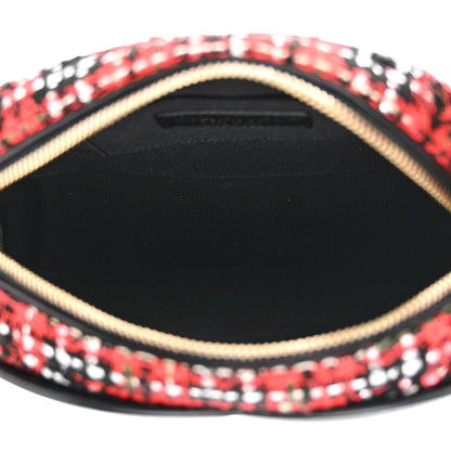 Chanel Tweed Lambskin Quilted Coco Midnight Camera Case Red Black 5 of 12