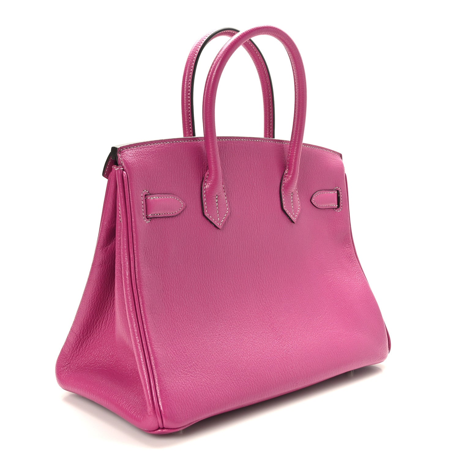 Hermes Chevre de Coromandel Horseshoe Birkin 30 Rose Pourpre Anemone 3 of 11