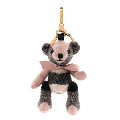 Burberry Cashmere Check Thomas Bear Keychain Charm Ash Rose 1 of 4