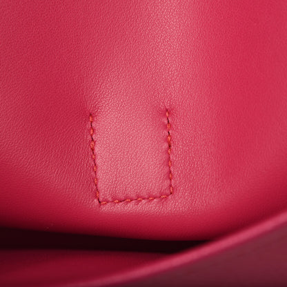 Hermes Chèvre Mysore Jige Elan 29 Clutch Rose Shocking 14 of 17