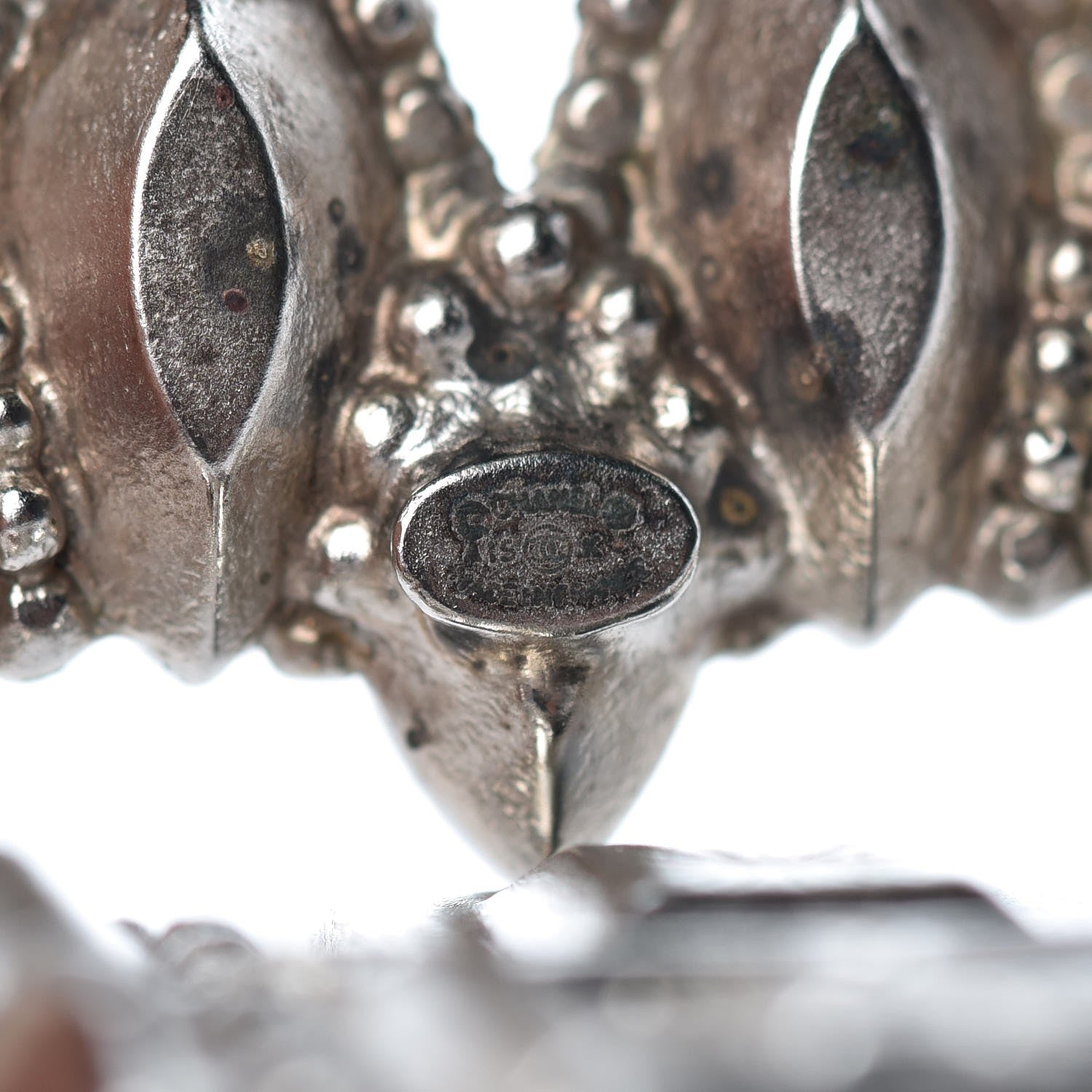 Chanel Baguette Crystal Pearl CC Brooch Silver Black 4 of 5