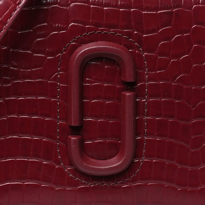 Marc Jacobs Calfskin Crocodile Embossed Shutter Camera Crossbody Bag Vachetta Red 8 of 10