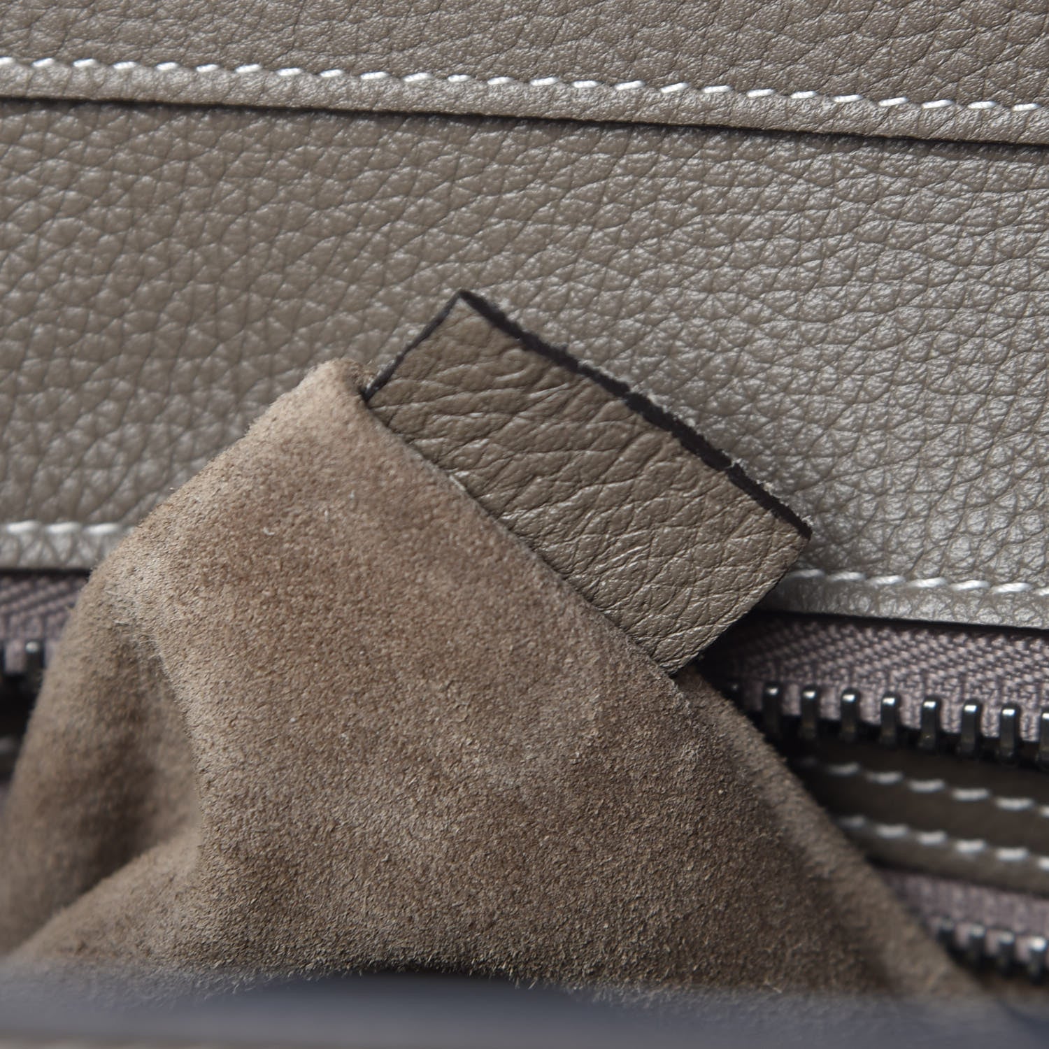 Celine Drummed Calfskin Micro Luggage Souris 8 of 10