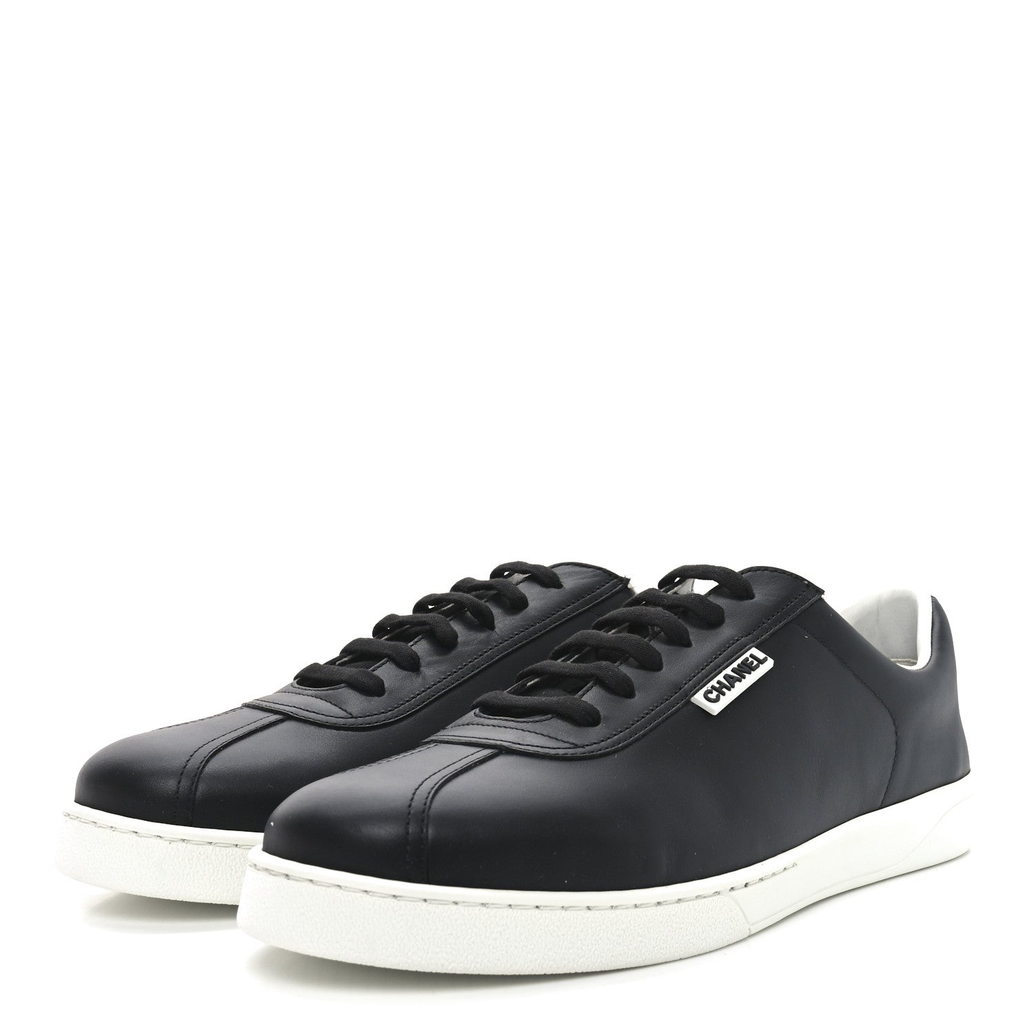 Chanel Calfskin Tennis CC Mens Sneakers 44 Black 4 of 8