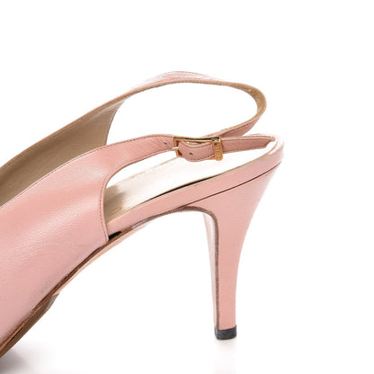 Chanel LambskinCamellia Slingback Pumps Heels 39.5 Pink 9 of 11