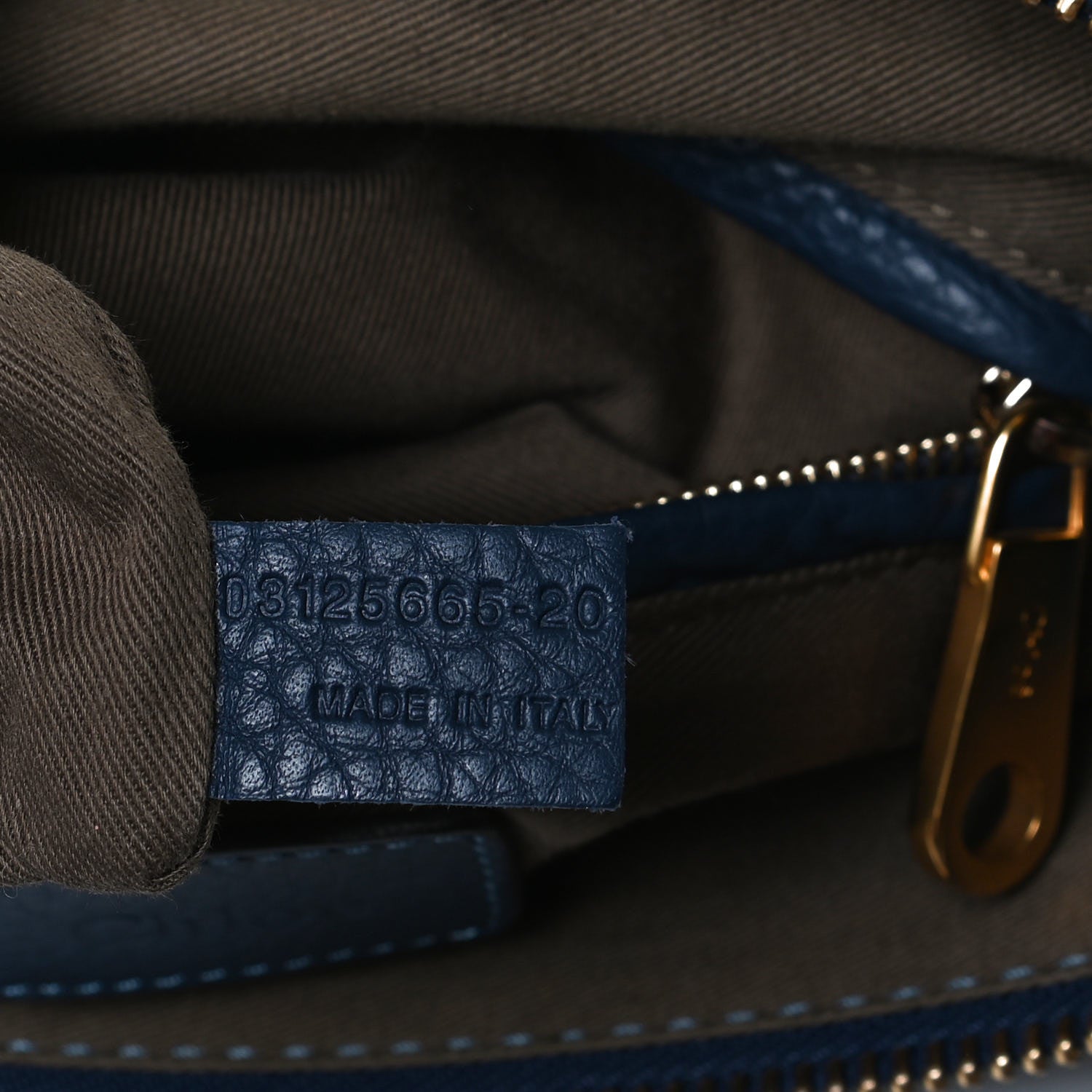 Chloe Calfskin Medium Marcie Satchel Royal Navy 7 of 13