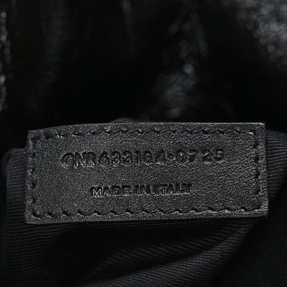 Saint Laurent Crinkled Calfskin Matelasse Monogram Medium Niki Chain Satchel Black 7 of 10