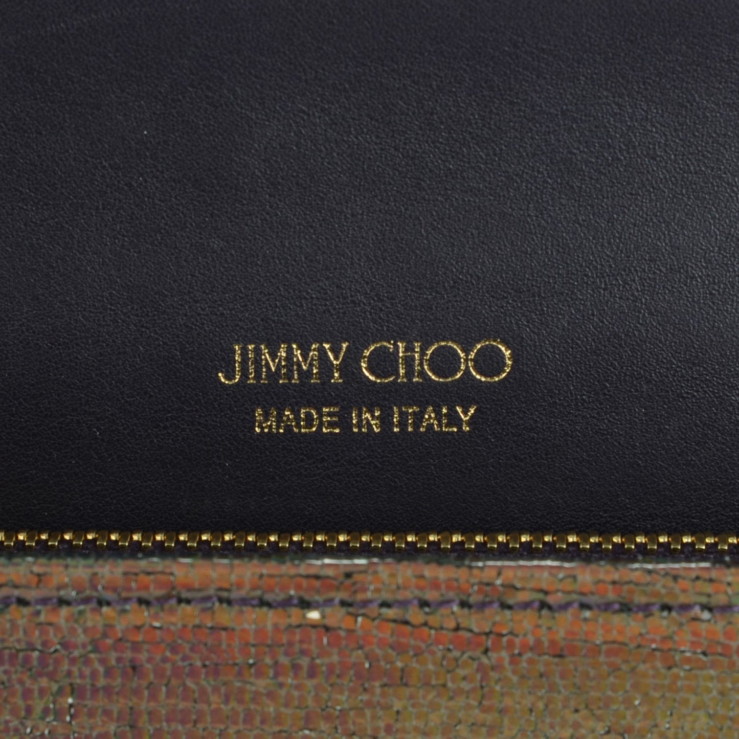 Holograph Print Milla Clutch Metallic