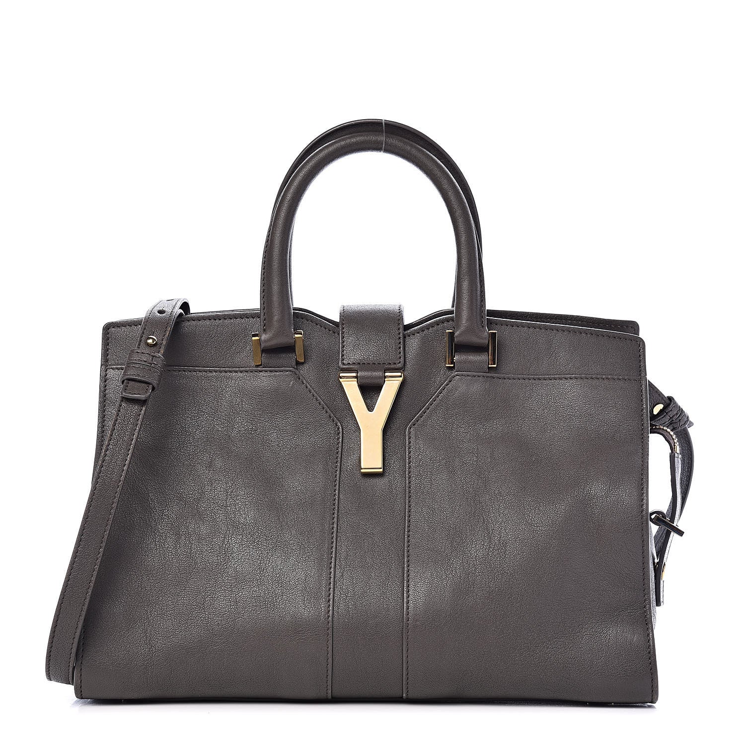 Saint Laurent Sheepskin Small Cabas ChYc Grey 1 of 11