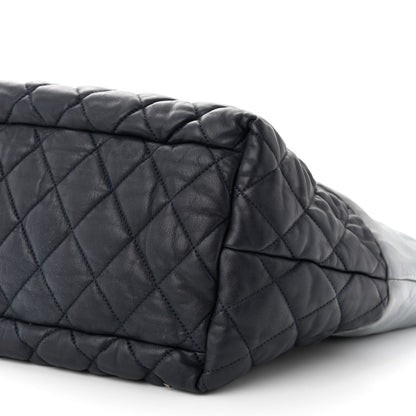 Chanel Metallic Lambskin Quilted Small Coco Cocoon Reversible Tote Light Grey 17 of 22