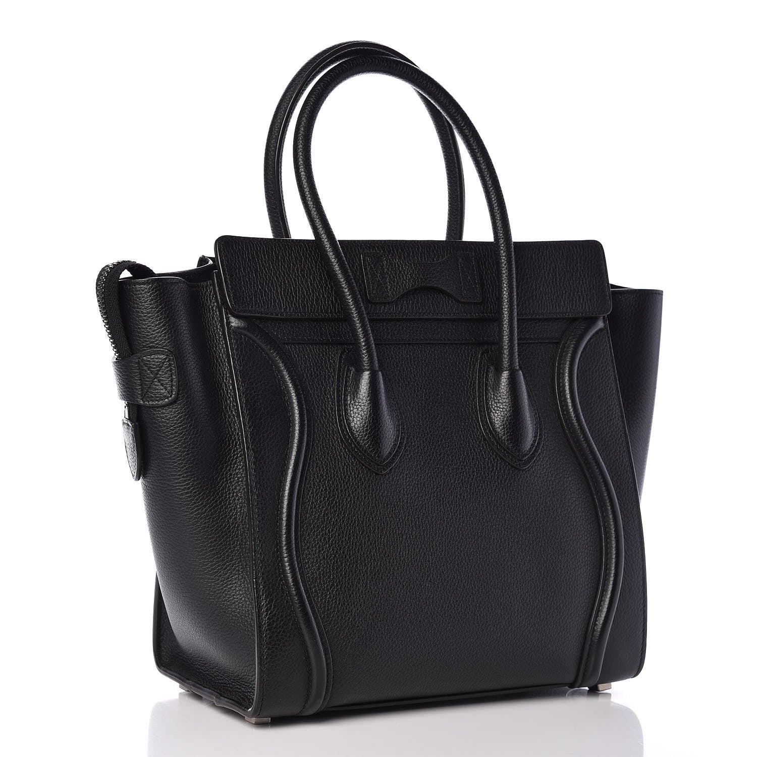 Celine Drummed Calfskin Micro Luggage Black 3 of 15