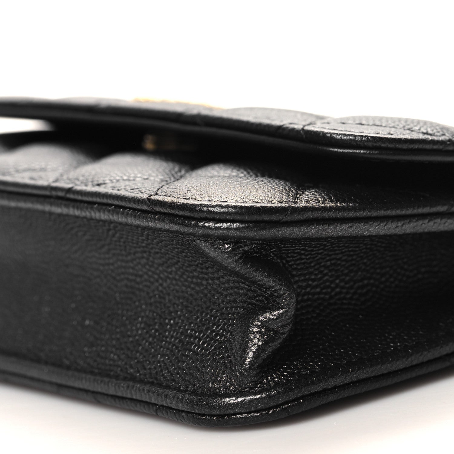 Chanel Caviar Quilted Dynasty Flap Phone Holder With Chain Black 11 of 11