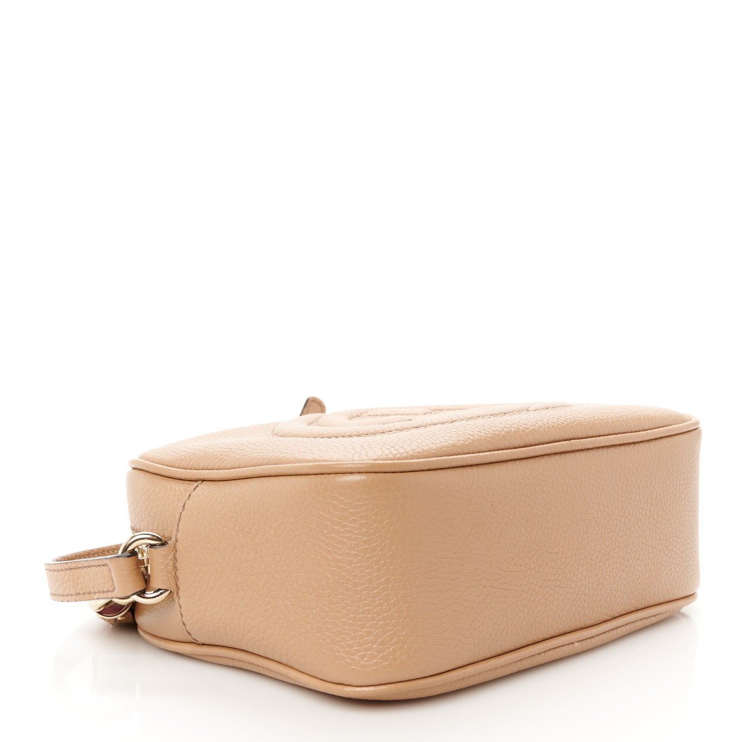 Pebbled Calfskin Small Soho Disco Bag Rose Beige