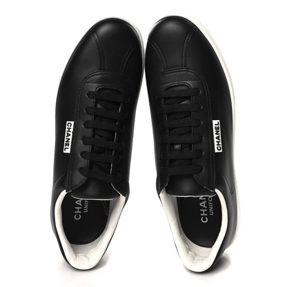 Chanel Calfskin CC Mens Sneakers 42 Black 2 of 8
