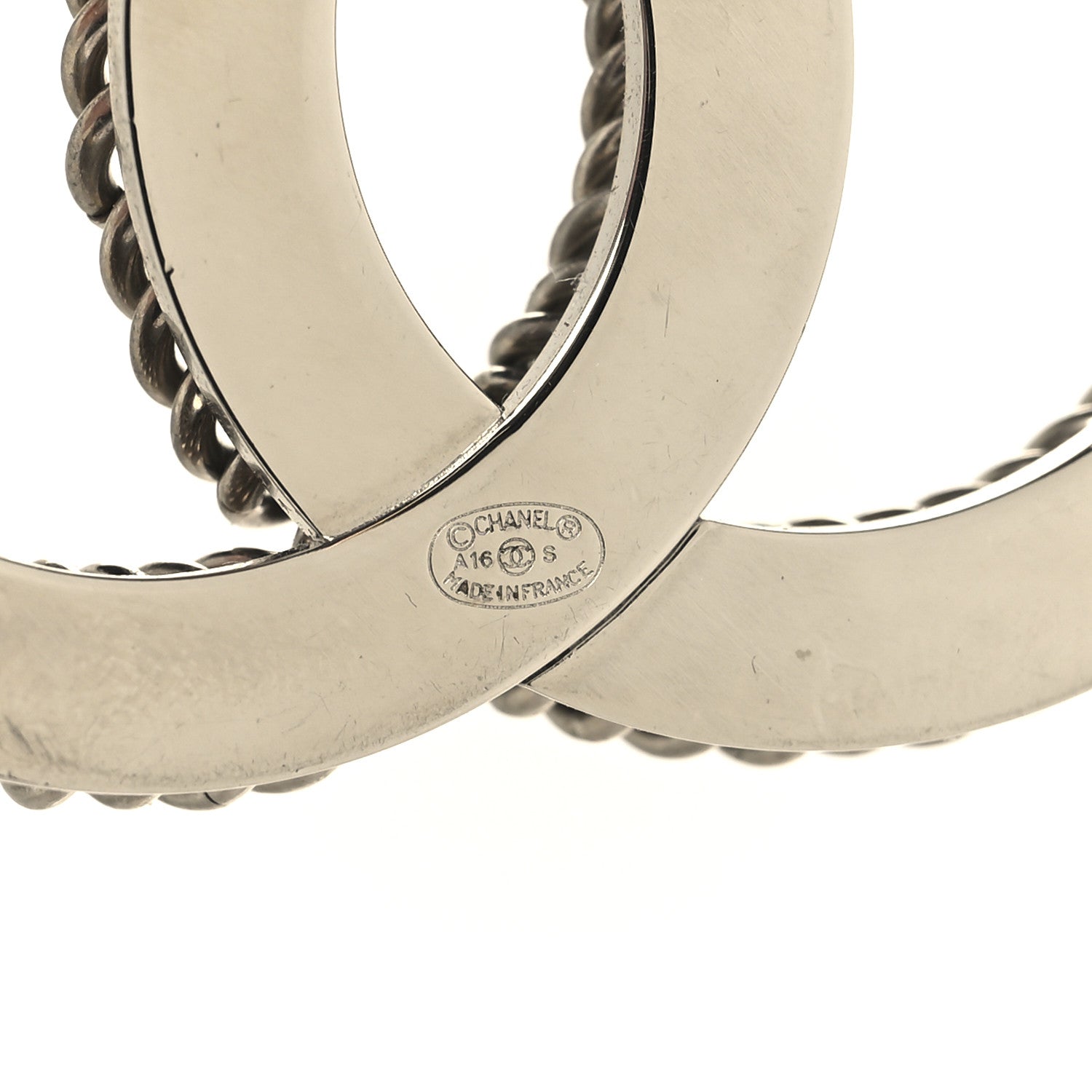 Chanel Metal CC Brooch Silver 3 of 4