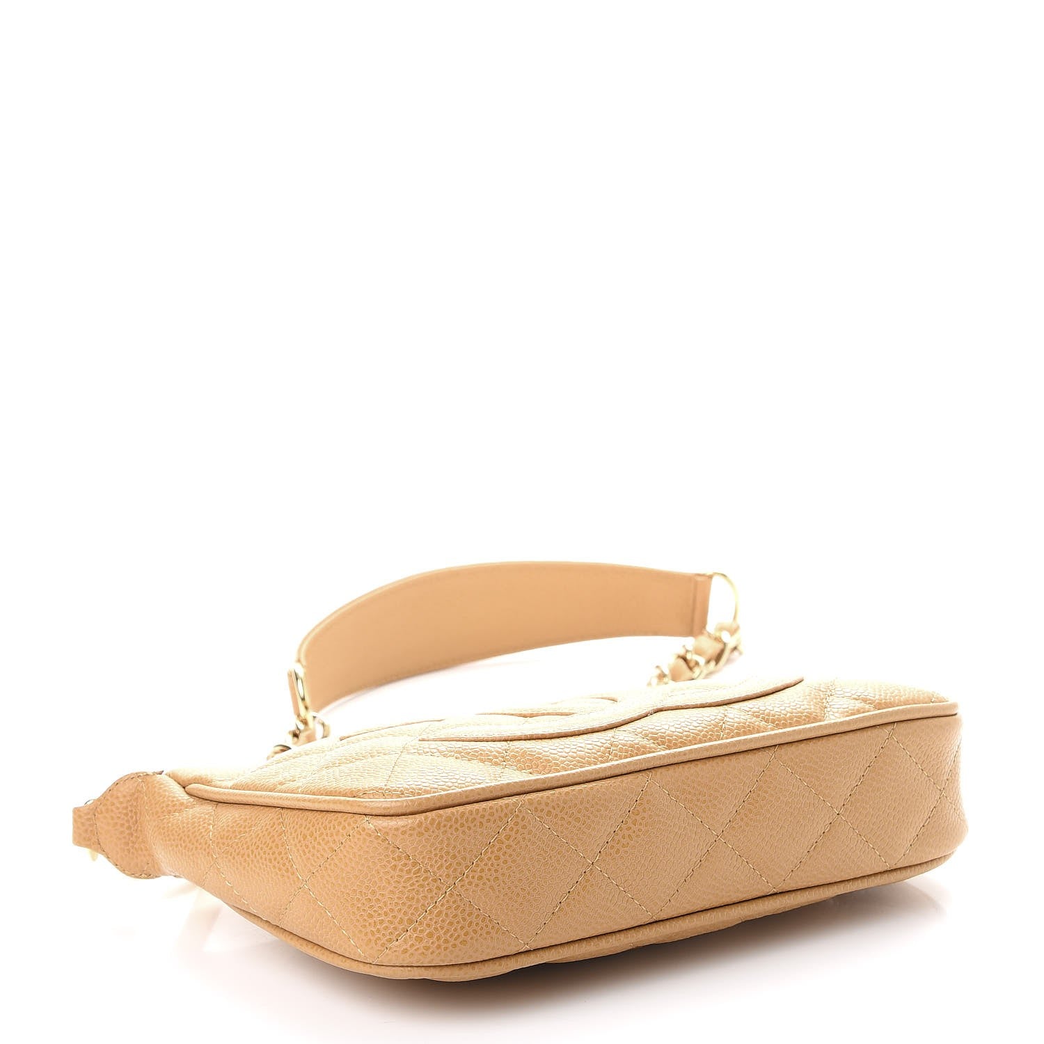 Chanel Caviar Quilted CC Shoulder Bag Beige 4 of 10